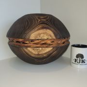 Scorched ash with bark weaving